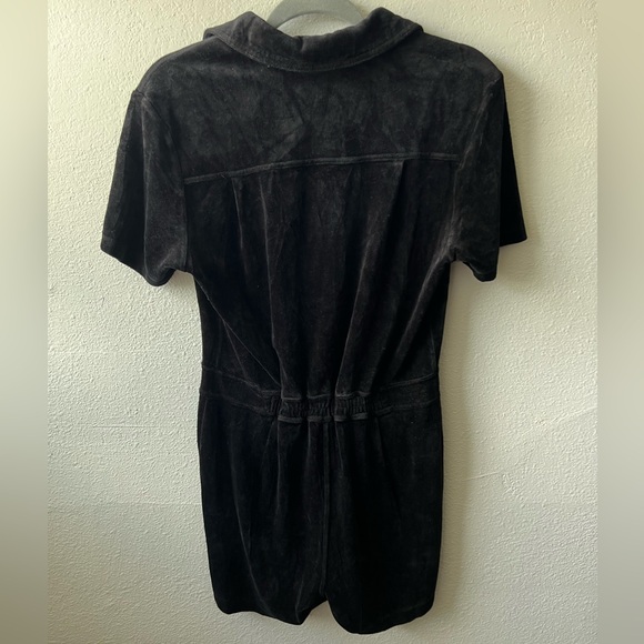 MONROW black velour romper size S new with tags MSRP $175 - Picture 12 of 16